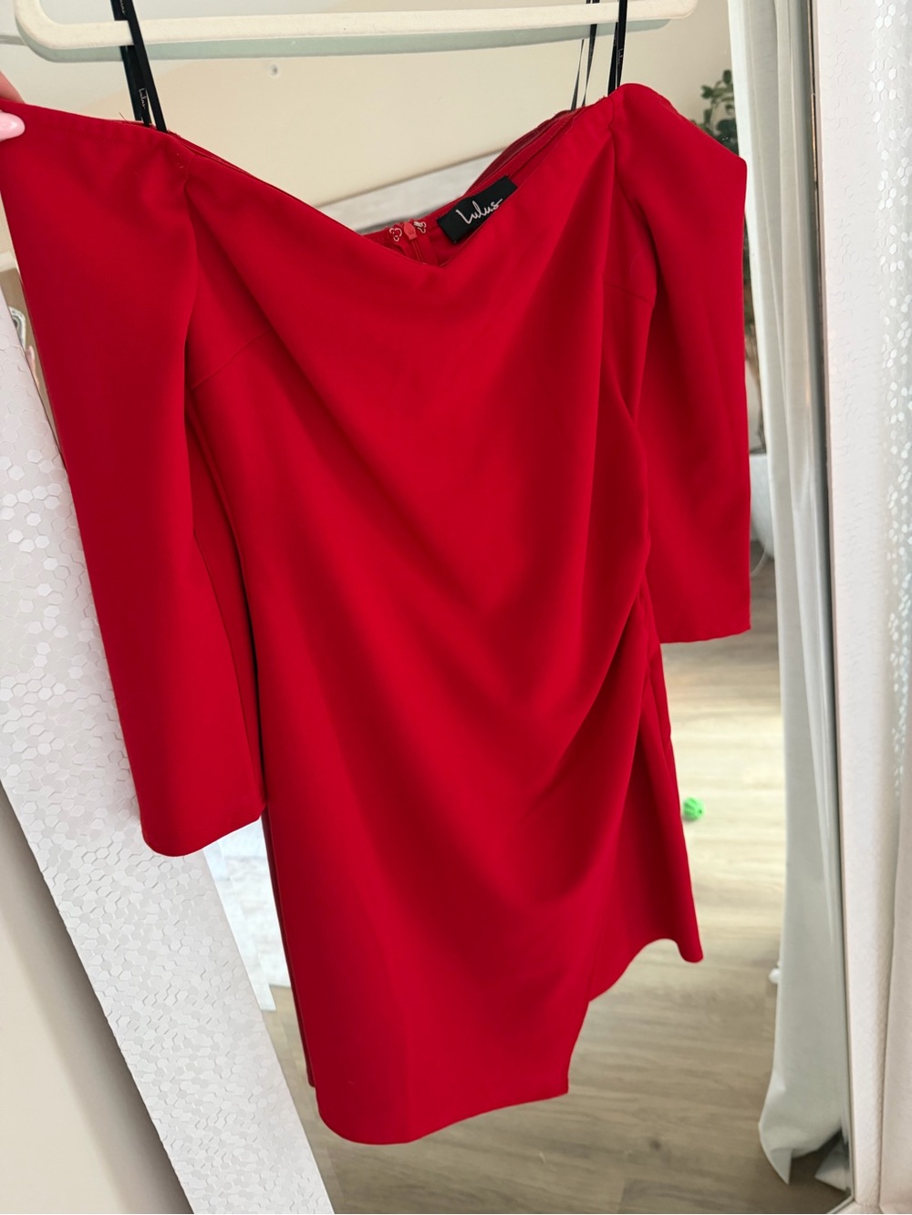Lulu's Red Off-Shoulder Cocktail Dress